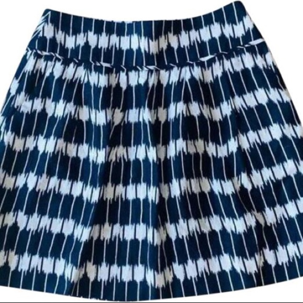 LOFT Linen Ikat Abstract Skirt